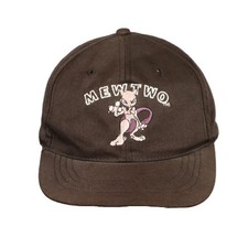 Vintage 1999 Pok mon Mewtwo Kids Snapback Hat Brown Otto Cap Official Nintendo L