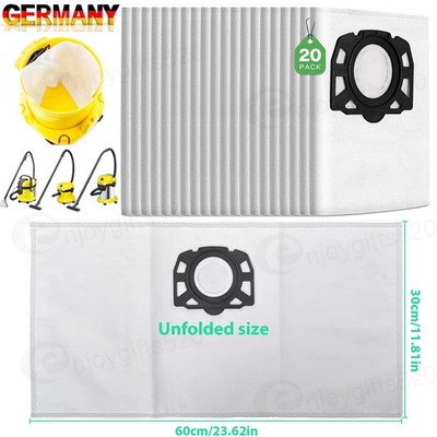 20 Staubsaugerbeutel für Kärcher 2.863-314.0 KFI 357 KA 40 WD2 Plus Ersatzbeutel