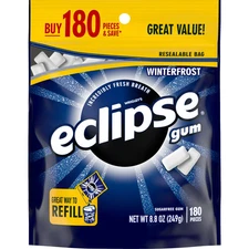New Eclipse Winterfrost Sugar Free Chewing Gum, Value Pack - 180 Ct Bag