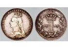 SCARCE 1890 QUEEN VICTORIA GREAT BRITAIN SILVER MAUNDY ONE PENNY 1D