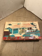 plasticville o scale building Ranch House complete original Box, 1950's
