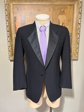 VTG 90's Mani By Giorgio Armani Wool Sport Coat Blazer Tuxedo Jacket 40 R