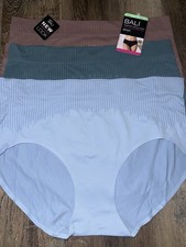 Bali  3-Pair Womens Seamless Brief Underwear Panties Nylon Blend  XL