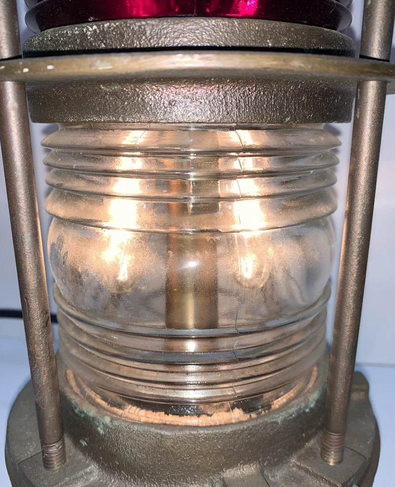 Antigua linterna/luz de navegación vintage de la Marina de los Estados Unidos L Rowe SYM 193 ¡RARA!! Foto 3 de 4