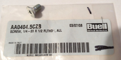 Buell Flat Head Screw 1/4-20X1/2 NOS AA0404.5CZB (L-7067)