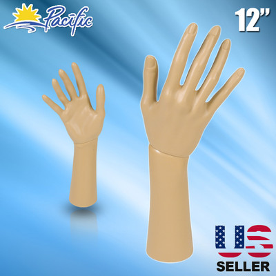 Mannequin Hand Display Jewelry Bracelet Necklace ring glove Stand holder 12'' 