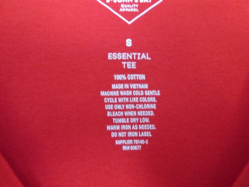 St. John's Bay Misses Size S (4-6) V-Neck 3/4 Sleeve Cotton T-Shirt- Cyber Red - Picture 3 of 6