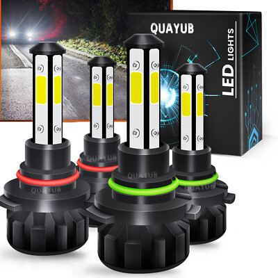 4x 9005 + 9006 For Freightliner 2002-2017 M2 106 Combo LED Headlight Lamps Bulbs