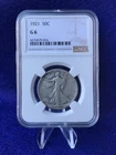 1921 WALKING LIBERTY SILVER HALF DOLLAR 50c "SEMI-KEY WALKER" *NGC G6 GOOD*