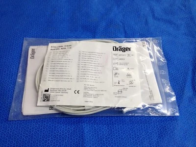 Draeger ECG Cable, 3 Lead, Dual Pin AHA MP03412