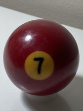 VTG BAKELITE Billiard Pool Ball 2 1/4" Diameter Number 7 Maroon Solid