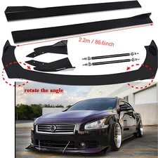 For Nissan Maxima ST Front Bumper Lip Chin Spoiler Splitter Body Kit+Side Skirt
