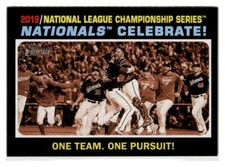 2020 Topps Heritage #206 Nationals Celebrate! NLCS