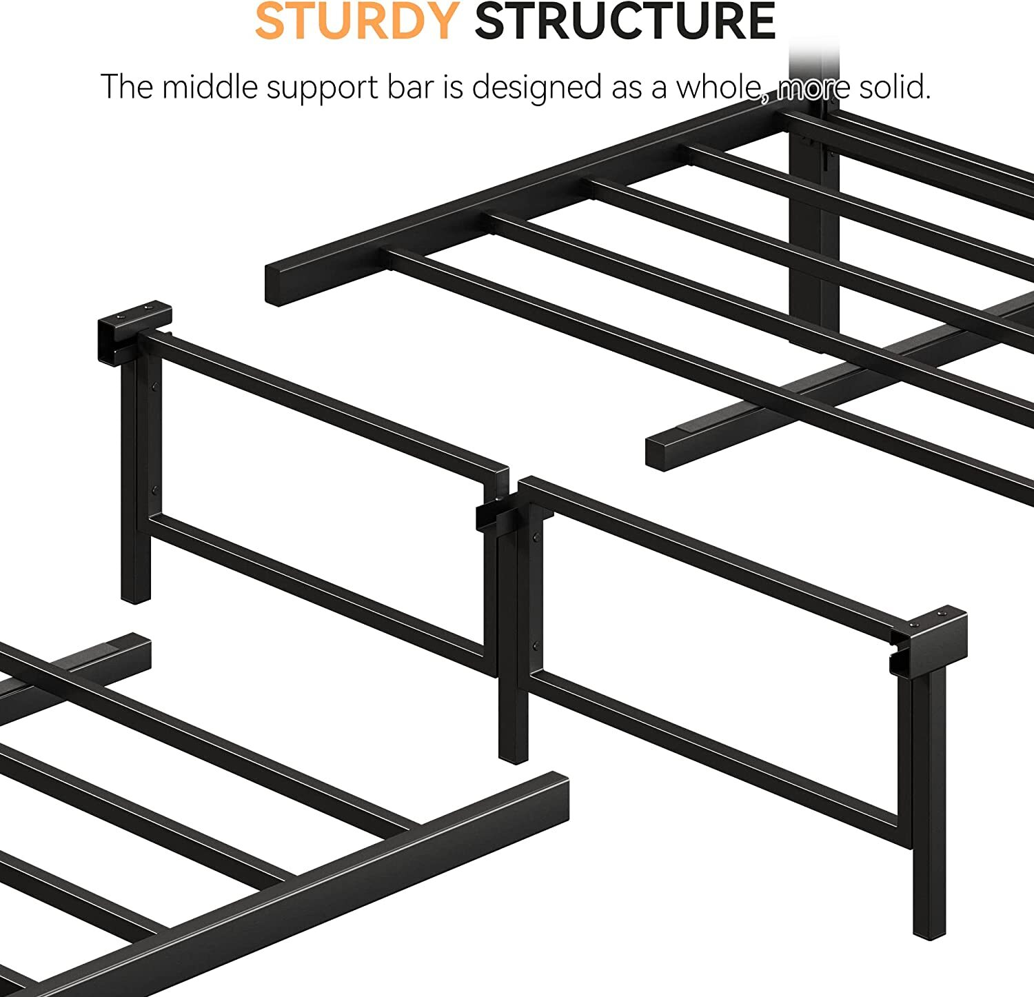 Queen Full Size Bed Frame Platform Bed Frame Safe Rounded Corners with