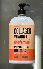 WELLBEING SPA Collagen Vitamin E BODY LOTION ~COCONUT HIBISCUS SHEA BUTTER 770g