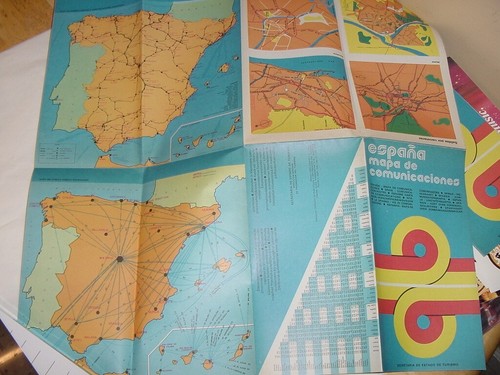 VTG 1978 SPAIN MAP - ESPANA MAPA DE COMUNICACIONES - Picture 4 of 5