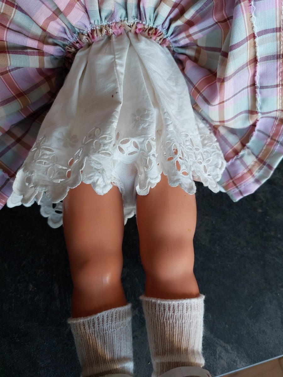 Poupée Raynal 40 Cm, Yeux Riboulants, Vintage Française, Fille