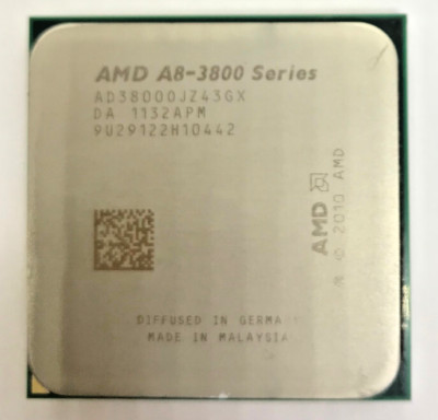 AMD A8-Series A8-3800 AD38000JZ43GX - Quad Core - 2.40GHz - Socket FM1 #1736