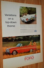 1963 Ford Falcon Thunderbird Conv Original Large Vintage Advertisement Ad 63