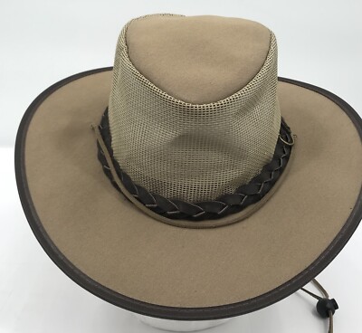 Fly Fishing Hat Womens Size Small S Mesh Brim Drawstring Chin Strap