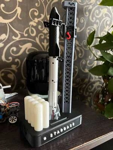 1/400 Spacex Starship Launch Tower Set with Humidifier Model H:31cm/12inches - Picture 6 of 9