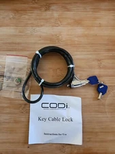 Cable Lock For Notebook or Laptop Computers Anti- CODi Security Theft Key Lock