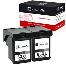 2x 63XL Black Ink Cartridge for HP 63 OfficeJet 5255 5258 4654 4650 3830 3832