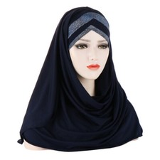 Muslim Women Hat Ready to Scarf Instant Pull On Wrap Hijab Headscarf Shawl Cover