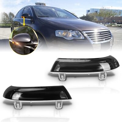 Schwarz Spiegelblinker Kompatibel Für VW Golf 5 6 Eos Jetta Passat Sharan Rabbit