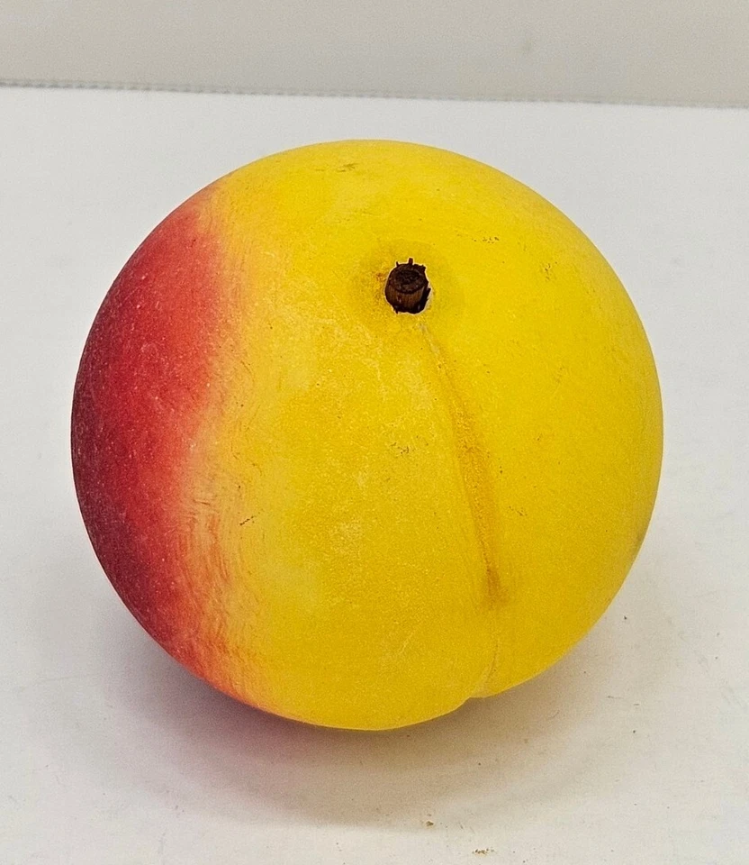 Vintage Italian Stone Fruit Marble Alabaster Peach - Image 3 of 4