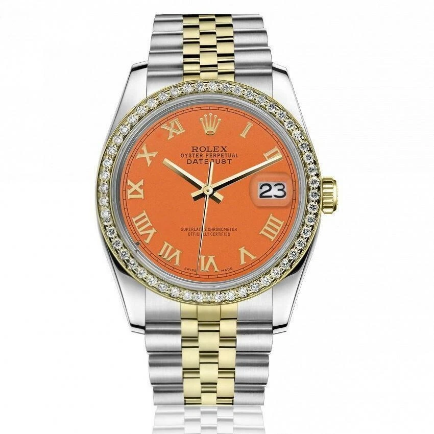 Rolex datejust top orange dial