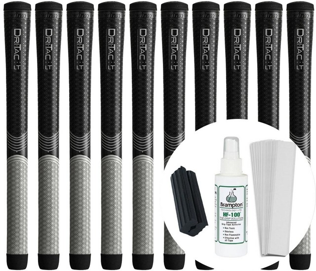 Winn DRITAC LT Standard Size Golf Grip Set of 10 w/ Grip Kit NEW