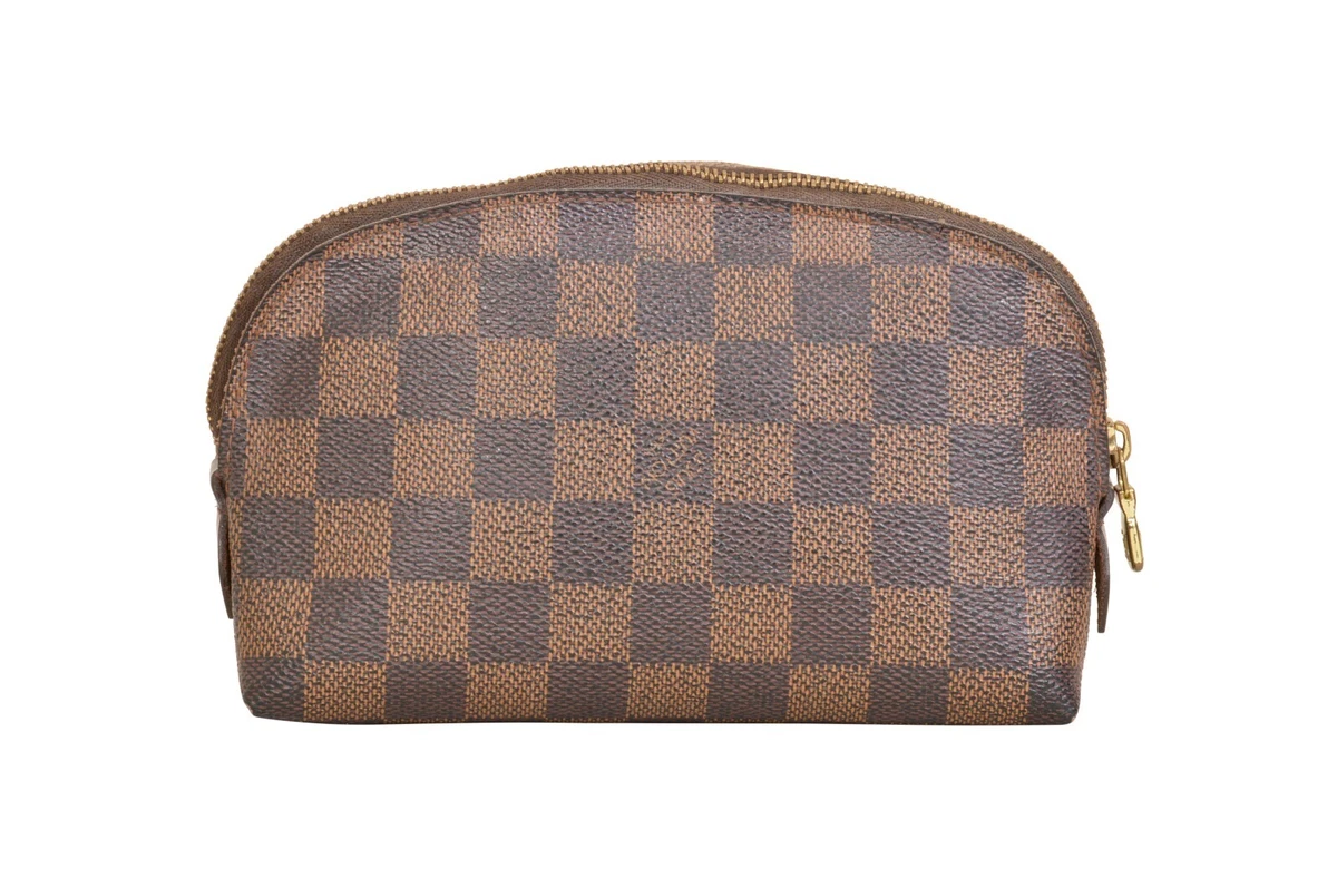 Louis Vuitton Damier Ebene Truth Makeup Pouch Bag Brown