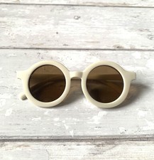 Kids Recycled Plastic Sunglasses Oatmeal Cream off White Color NEW Fits 1-6yrs