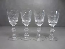 Set of 4 Claret Cordial Cocktail Wine Glasses