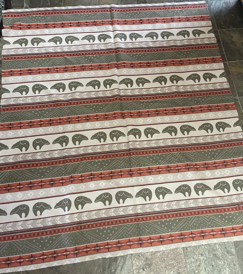 Pendleton Heartline Bear Native American Jacquard Fabric Remnant 66" x 75" 2 Yds - Image 4 of 4