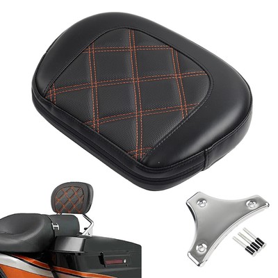 Passenger Sissy Bar Backrest Pad Kit for Harley Road King FLHR Road Glide