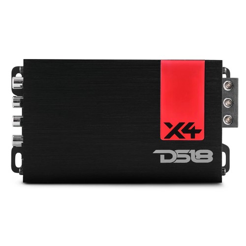 DS18 X4 Ultra Compact Class D 4 Channel Powersports Marine Speaker Amplifier Amp