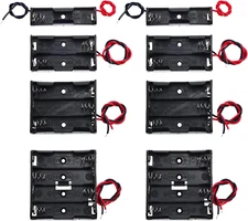 QTEATAK 8 Pack AA Battery Holder Bundle with Wire 1 AA Battery Holder 1.5V, 2 Pc