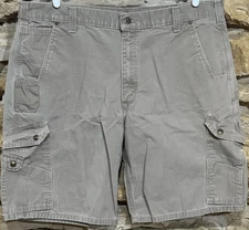 Men’s Tan Carhartt Carpenter Cargo Work Utility Gorpcore Relaxed Fit Shorts B357