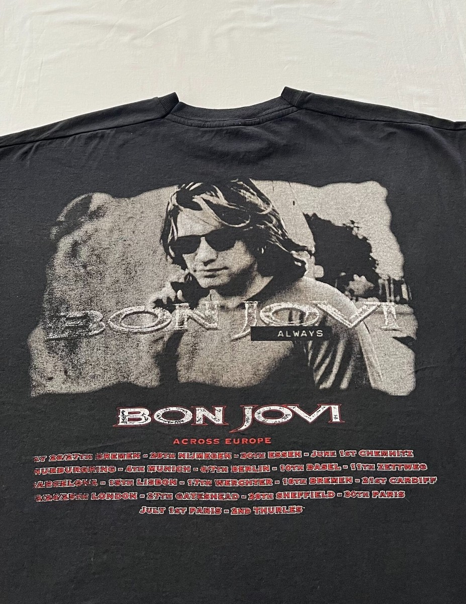 Vintage 90s Bon Jovi Crossroad Across Europe Tour Black T Vintage 90s Bon Jovi Crossroad Across Europe Tour Black T