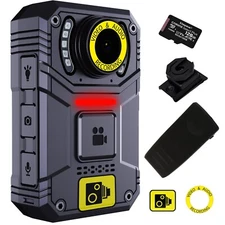 Body Cam Body Worn Camera 128GB Personal Security Safety 2K 4K Video Recording