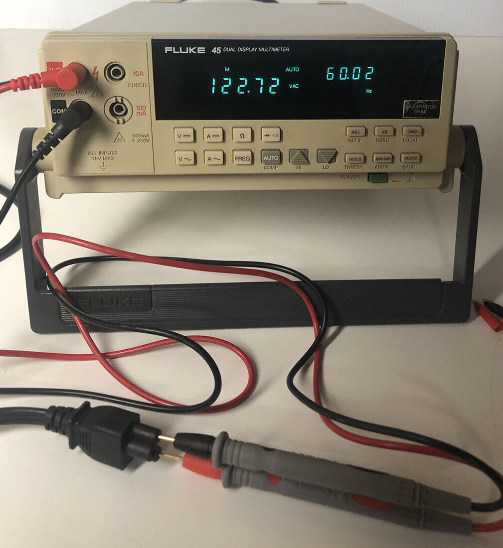 Fluke 45 , 5.5 Digit Dual Display Digital Multimeter Used In Fluke 45 , 5.5 Digit Dual Display Digital Multimeter Used In