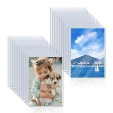 25 Pack 5" X 7" Rigid Print Protectors, Clear Waterproof Hard Plastic Page Sheet