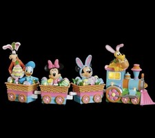 Disney Train 4 Piece Set Illuminated Musical Light Up Mickey Mouse Carriage New!