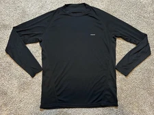 Patagonia Shirt Mens Large Black Capilene Base Layer Performance Raglan LS 44810