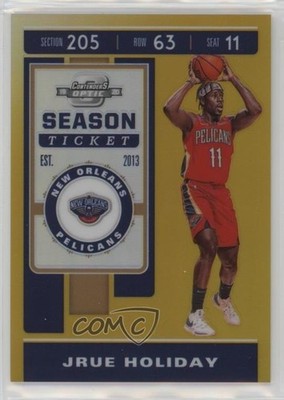 2019 Panini Contenders Optic Season Ticket Gold Prizm 5/10 Jrue Holiday #25 6fs