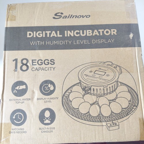 Sailnovo Egg Incubator for 18 Eggs Automatic Egg Turner Digital Temperature - Picture 8 of 8