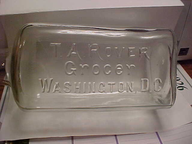 T.A. ROVER GROCER, WASHINGTON, D.C. (DC) QUART SPIRITS / CLEAR BIM