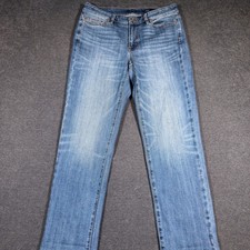 J.Jill Relaxed Boyfriend Jeans Women's 8R Blue Denim Boho Momcore Stretch Casual